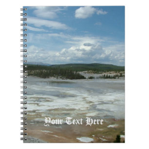 Cuaderno Parque nacional Yellowstone tierra caliente, geyse