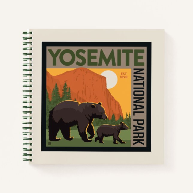 Cuaderno Parque nacional Yosemite | Familia Oso (Anverso)