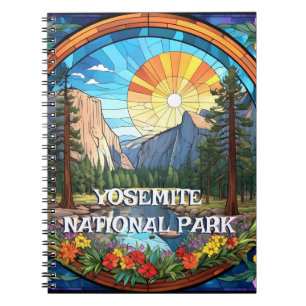Cuaderno Parque nacional Yosemite Mosaico de Vidrio Manchad