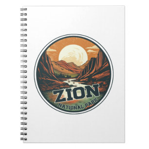 Cuaderno Parque nacional Zion Viaje al atardecer