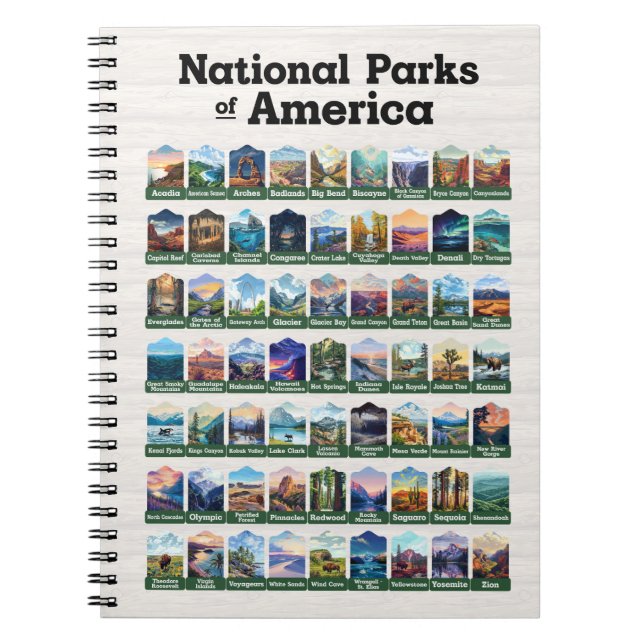 Cuaderno Parques nacionales de los Estados Unidos de Améric (Frente)