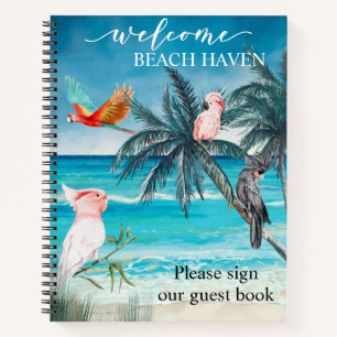 Cuaderno Parrots Macaw Cockatoo Beach Vacation home