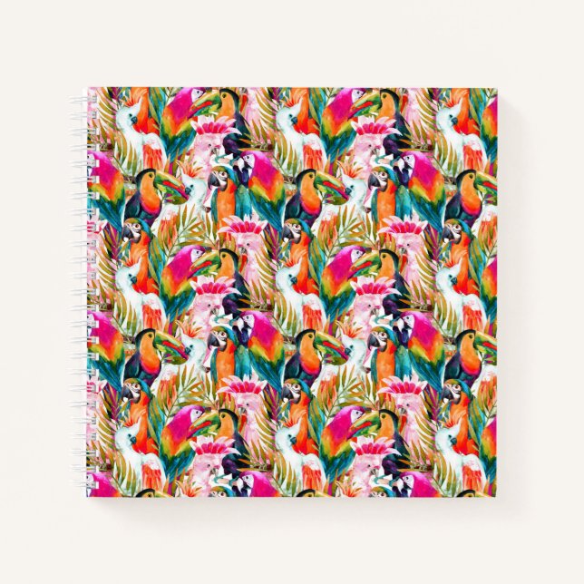 Cuaderno Parrots & Palm Leaves (Anverso)