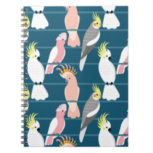 Cuaderno Parrots personalizados: Patrón sin foco