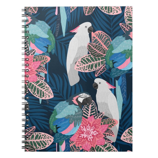 Cuaderno Parrots Tropical: Patrón de infiltración (Frente)