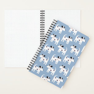 Cuaderno Parson Jack Russell Terrier Dog Pattern Blue