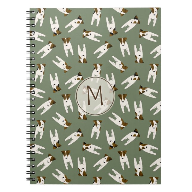 Cuaderno Parson / Jack Russell Terrier sage o CUALQUIER col (Frente)