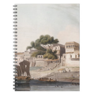 Cuaderno Parte de la ciudad de Patna, en el río el Ganges,