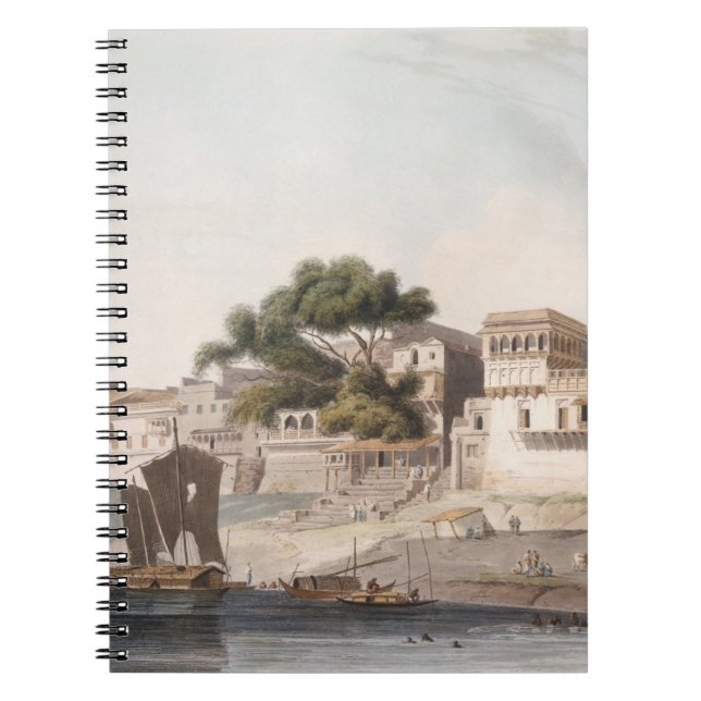 Cuaderno Parte de la ciudad de Patna, en el río el Ganges, (Frente)