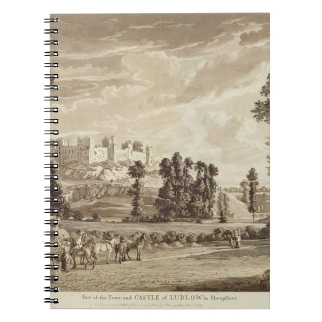 Cuaderno Parte de la ciudad y del castillo de Ludlow en (Frente)