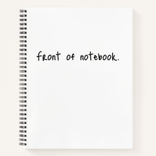 Cuaderno Parte frontal y posterior del bloc de notas