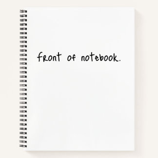 Cuaderno Parte frontal y posterior del bloc de notas