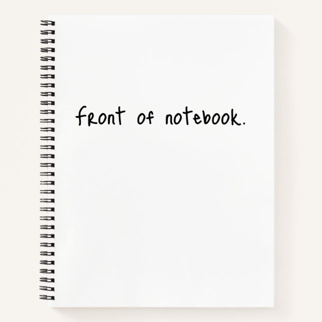 Cuaderno Parte frontal y posterior del bloc de notas (Anverso)