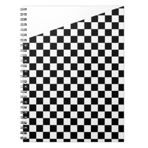 Cuaderno Parte superior del verificador blanco y negro