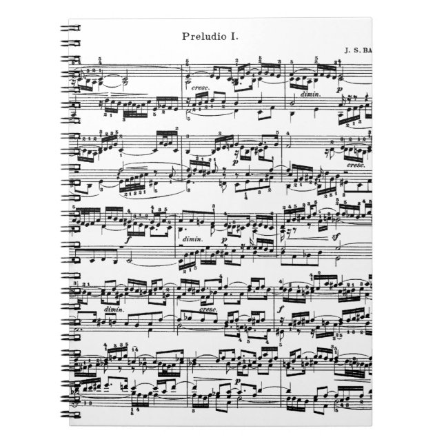 Cuaderno Partitura de Bach (Frente)