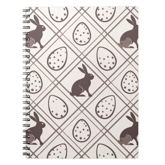 Cuaderno Pascua de cuadros marrones   (Frente)