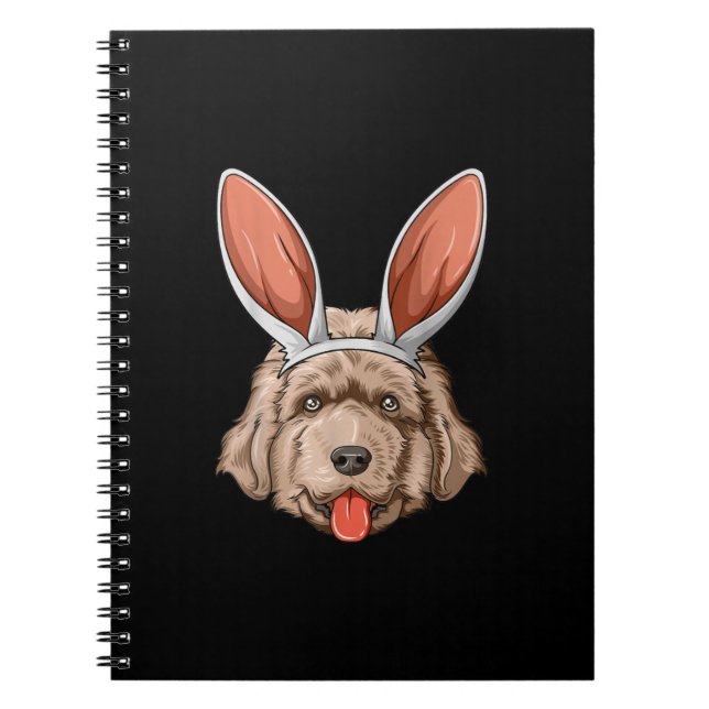 Cuaderno Pascua de Terranova | regalo para perros de orejas (Frente)