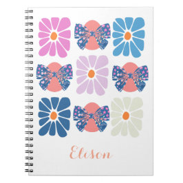 Cuaderno Pascua simple y floral retro de Boho
