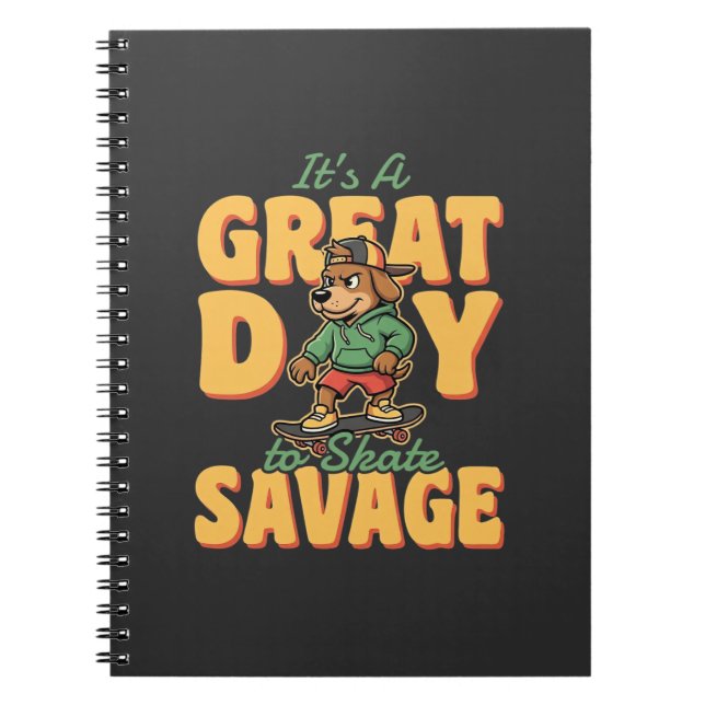 Cuaderno Pasear al perro gran día salvaje (Frente)
