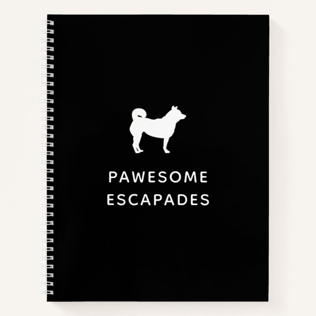 Cuaderno Paseo de Perro y Mascota Sitter Negro (Anverso)
