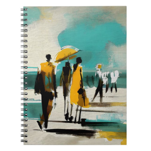Cuaderno Paseo iluminado por el sol – Figuras abstractas en (Frente)