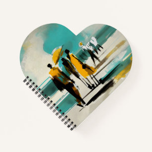 Cuaderno Paseo iluminado por el sol: figuras abstractas en