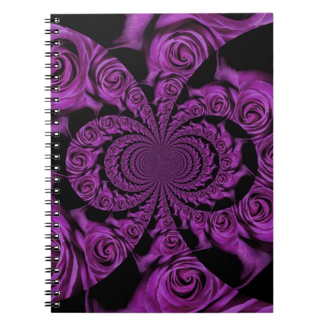 Cuaderno Pasión morada: Rosas del romance real (Frente)