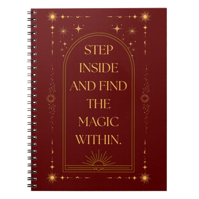 Cuaderno Paso adentro y encuentra la magia interio (Frente)