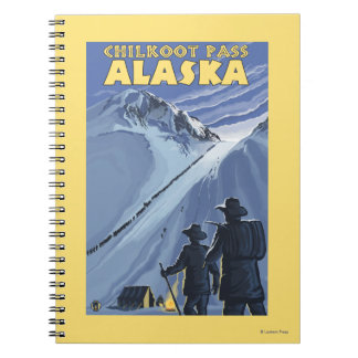 Cuaderno Paso Chilkoot, mineros de oro de Alaska