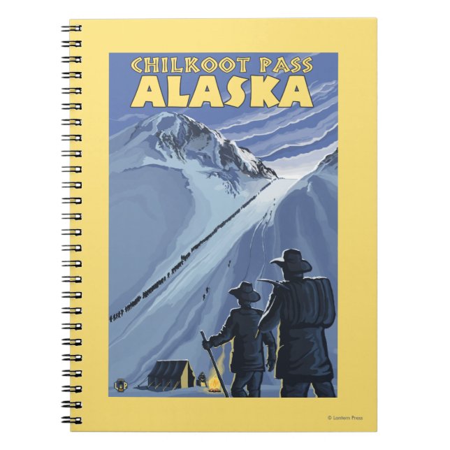 Cuaderno Paso Chilkoot, mineros de oro de Alaska (Frente)