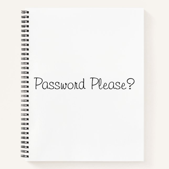 Cuaderno Password please? |  (Anverso)