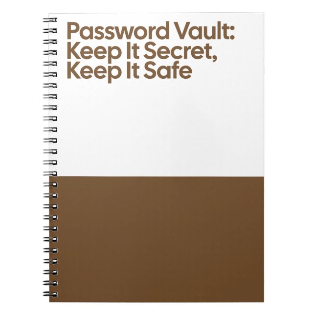 Cuaderno Password Vault Secret Notebook (Frente)