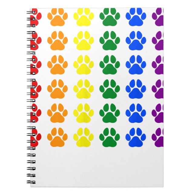 Cuaderno Pasta arcoiris Imprimir perro con orgullo LGBT (Frente)