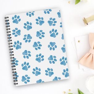 Cuaderno Pasta de perro, garras de perro, patas azules