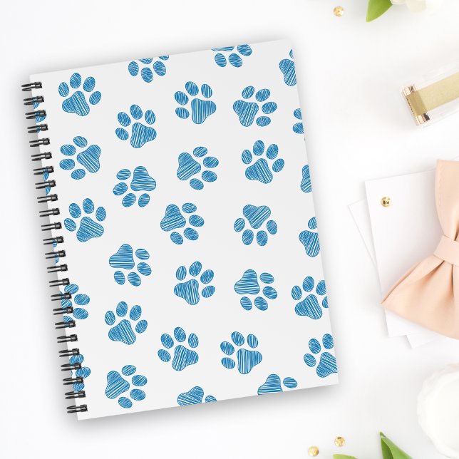 Cuaderno Pasta de perro, garras de perro, patas azules (Subido por el creador)