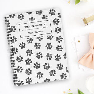 Cuaderno Pasta de perro, garras de perro, patas de gato, pa