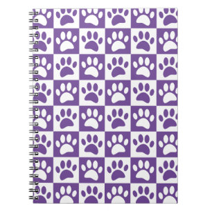 Cuaderno Pasta De Perro Púrpura Y Blanca En Personalizado D