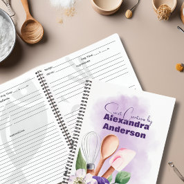 Cuaderno Pastas de utensilios para hacer pasteles Recetas p