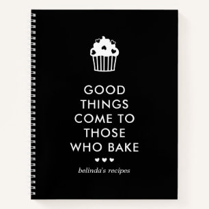 Cuaderno Pastel blanco negro Buenas Cosas Receta
