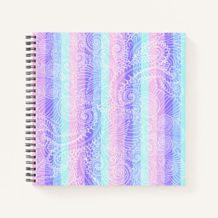 Cuaderno Pastel Candy Swirls Patrón de fantasía suave a r