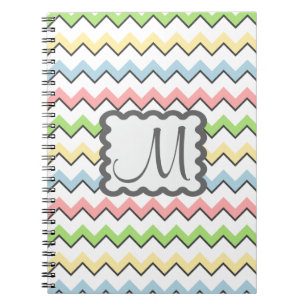 Cuaderno Pastel Chevron con un monograma de Shirley Taylor