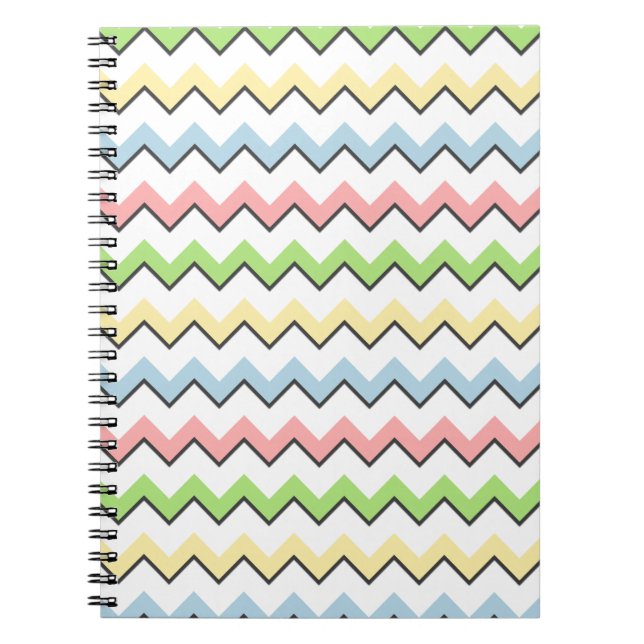 Cuaderno Pastel Chevron-Drop Shadow por Shirley Taylor (Frente)