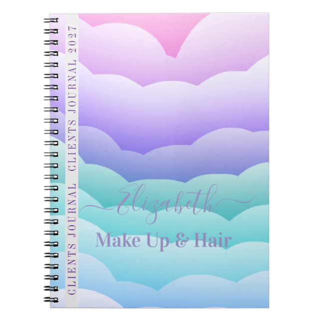 Cuaderno Pastel Clouds Client Journal (Frente)
