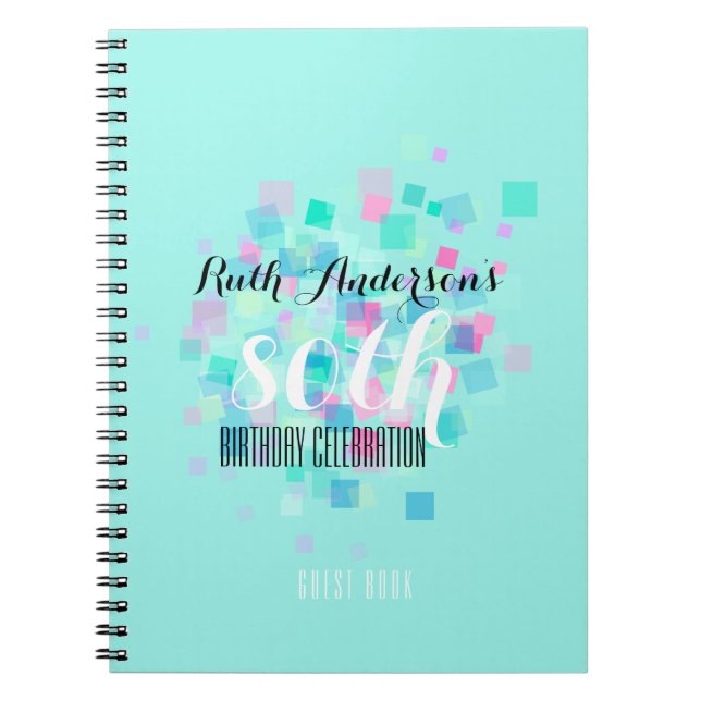 Cuaderno Pastel Colours Aqua 80º Libro de invitados de fies (Frente)