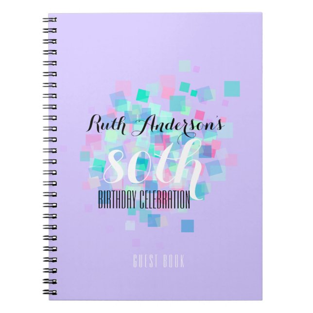 Cuaderno Pastel Colours V 80º Libro de invitados de fiesta  (Frente)