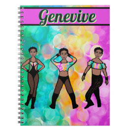 Cuaderno Pastel de bailarina con tres estilos y portátil ne