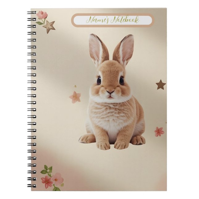 Cuaderno pastel de conejito bebé (Frente)