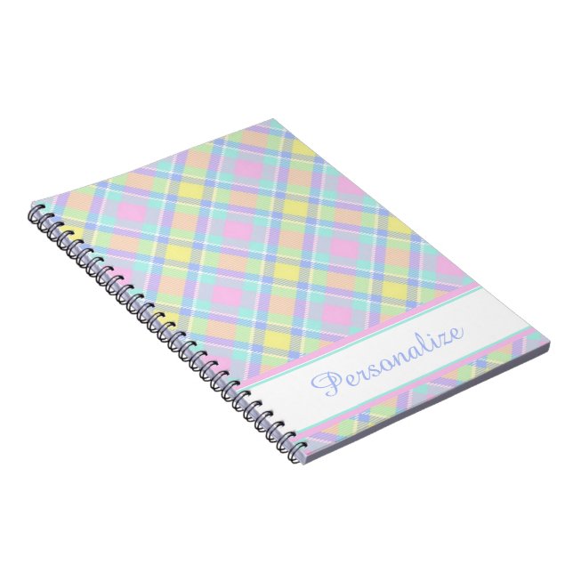 Cuaderno Pastel de cuadros personalizado (Lado Derecho)