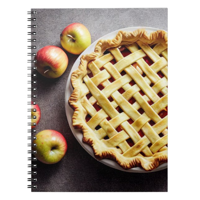 Cuaderno Pastel de manzana dulce con tapón de entramado, ma (Frente)
