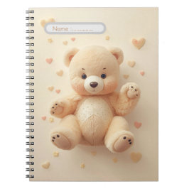 Cuaderno Pastel de Osito Adorable